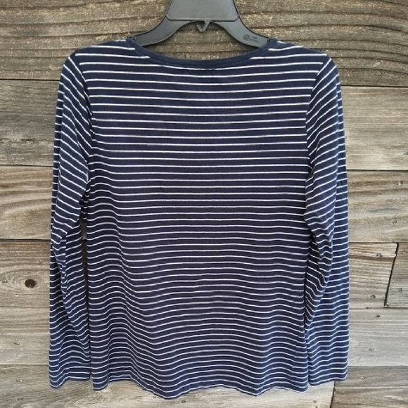 The Limited Navy and White Striped Long Sleeve Tee - Picture 5 of 5